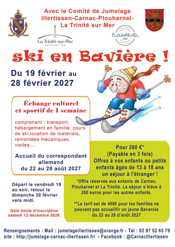 affiche pour le séjour des jeunes Carnacois à Illertissen en 2027